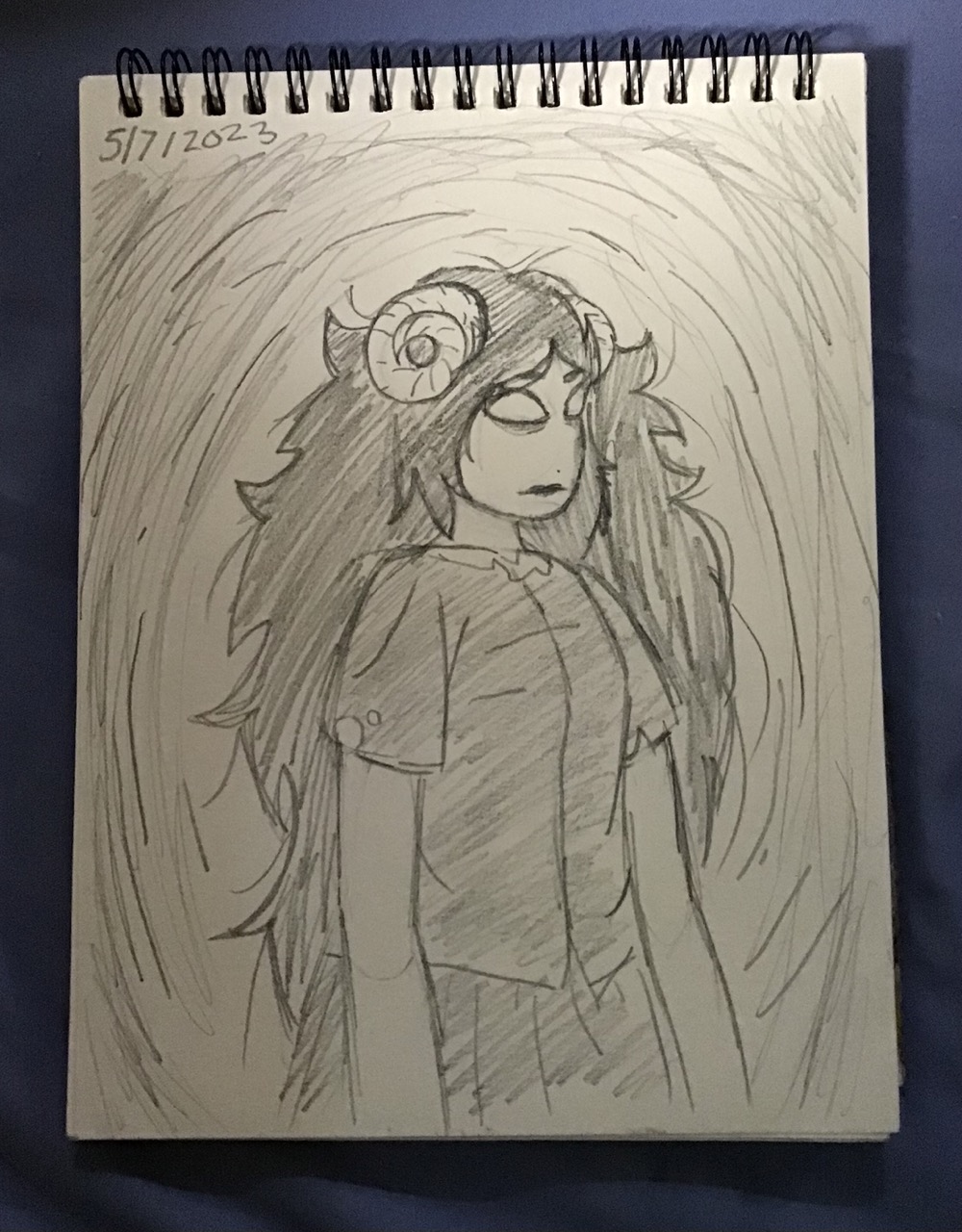 A tradtional drawing of a ghostly Aradia Megido.